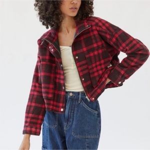 NWT BDG urban outfitters Skye Plaid shirt jacket xsmall